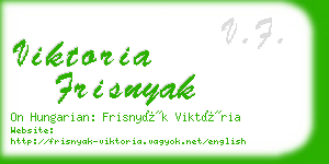 viktoria frisnyak business card